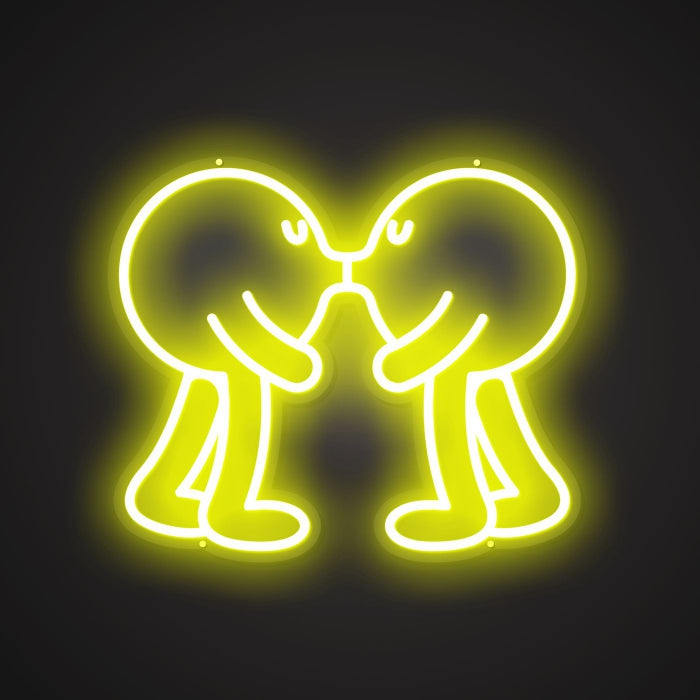 Dazzling Neon Love Peck Sign