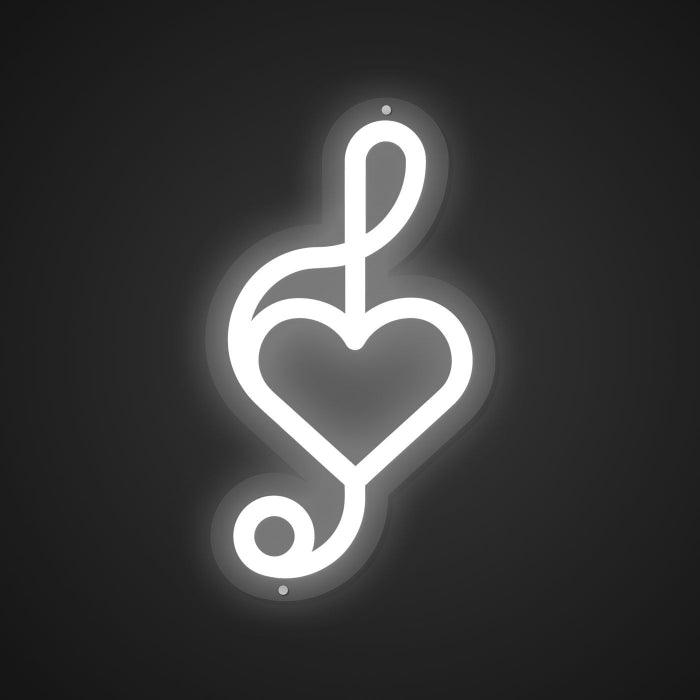 Glowing Neon Melodic Symbol Display