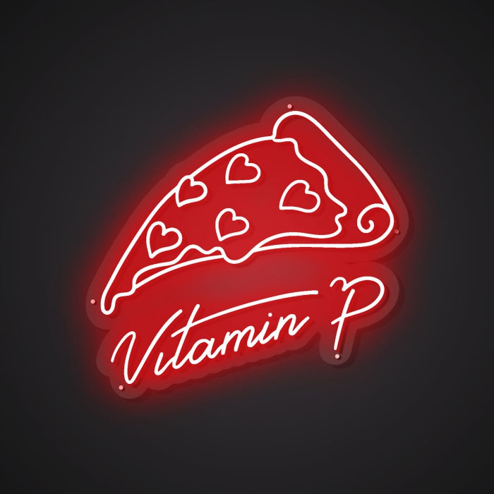 Neon Visual of Savory Circles