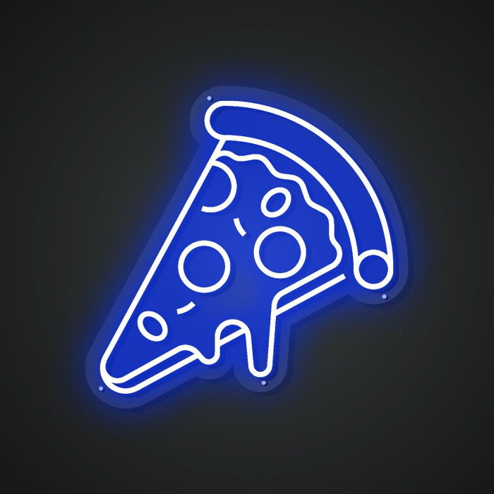 Radiant Neon Delicious Pizza Glow
