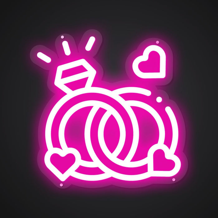 Radiant Neon Diamond ring Glow