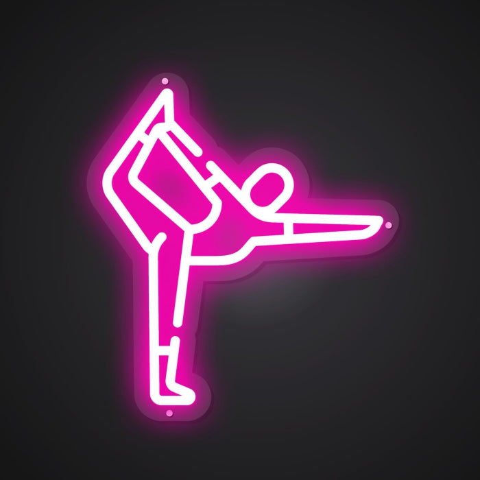 Neon Visual of the Gymnastic Moves