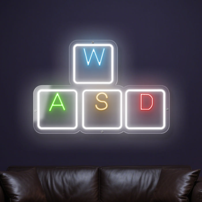 Wasd Button Neon Sign