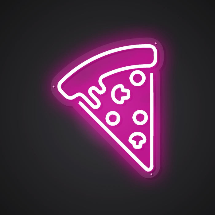 Neon Visual of Creamy Slices