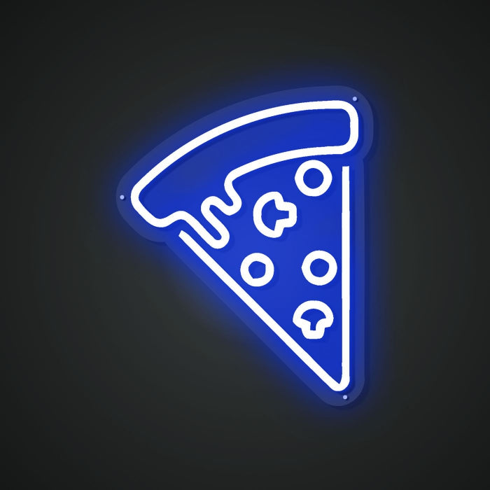 Radiant Neon Cheese Pizza Glow