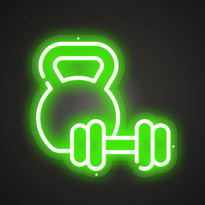 Neon-clustered Dumbbell combination Sign