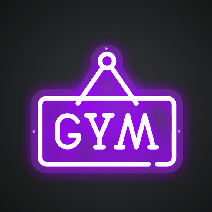 Neon Emblem of Workout Haven