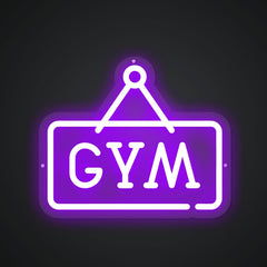 Neon Emblem of Workout Haven
