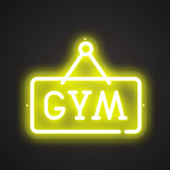 Dazzling Neon Exercise Zone Sign