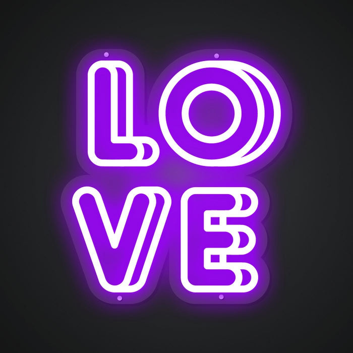 Neon Emblem of Love's Multitude