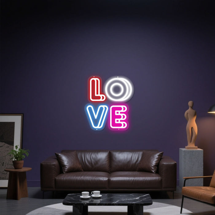 Glowing Neon Amorous Array Display