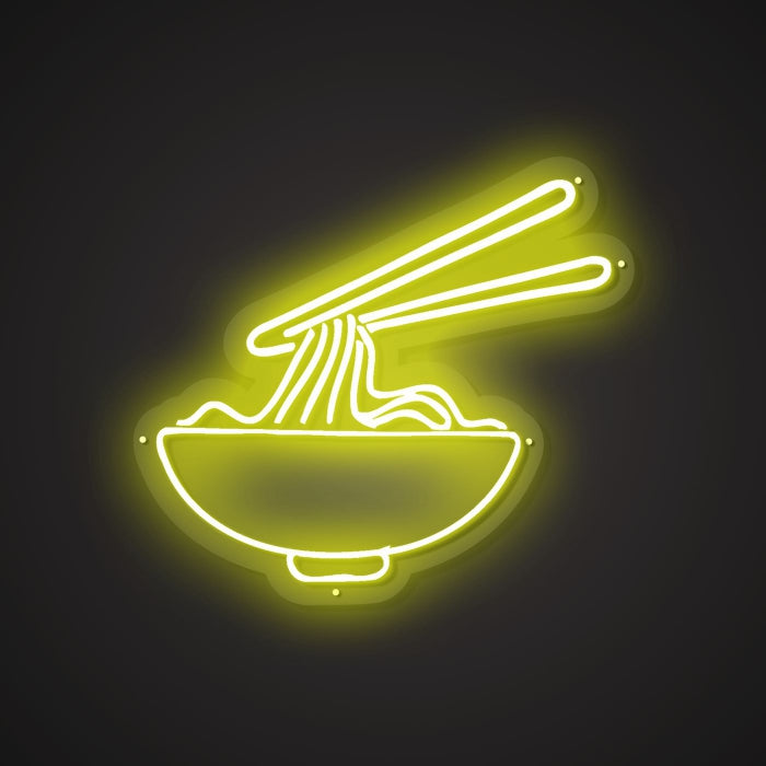 Shimmering Neon Ramen Showcase