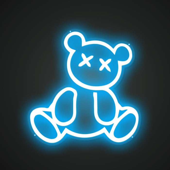 Teddy bear Neon Illumination of Comfort
