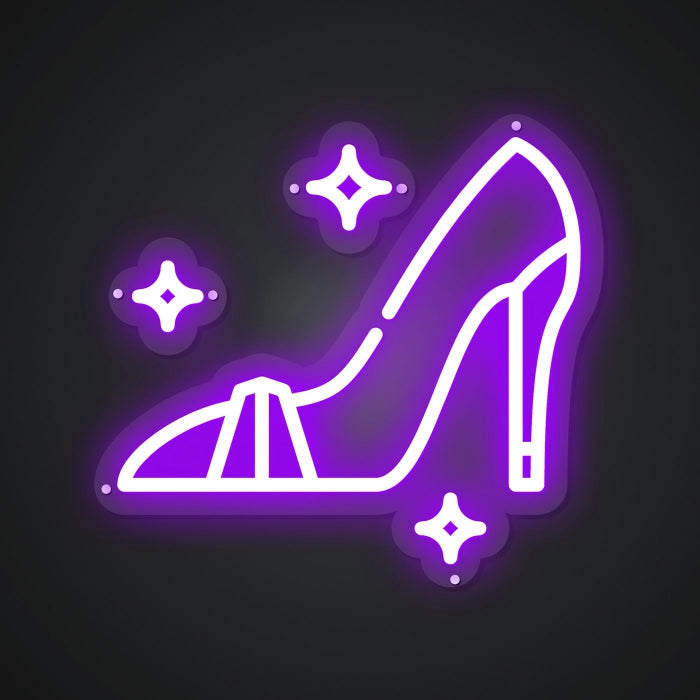 Neon Emblem of Feminine Grace