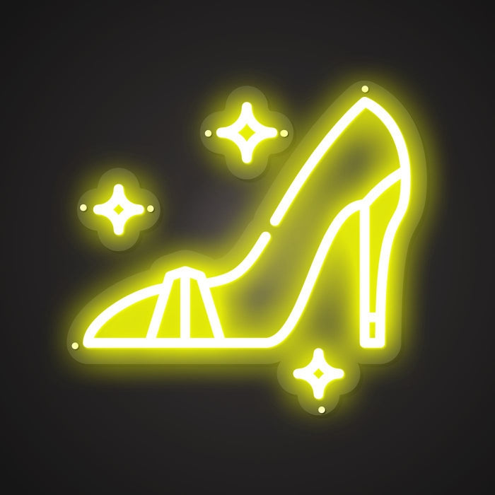 Dazzling Neon Chic Heels Sign