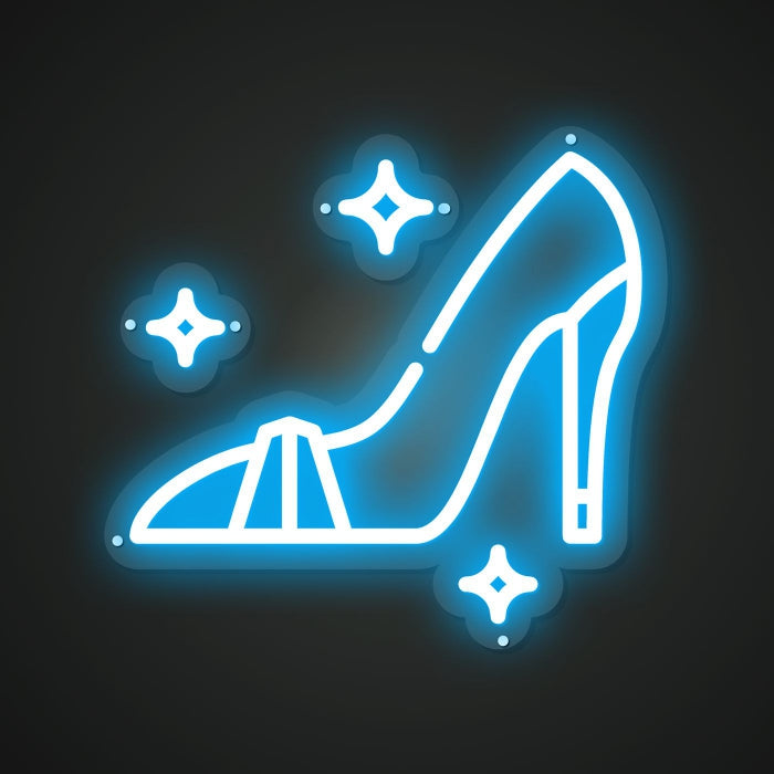 High heels Neon Illumination of Sophistication