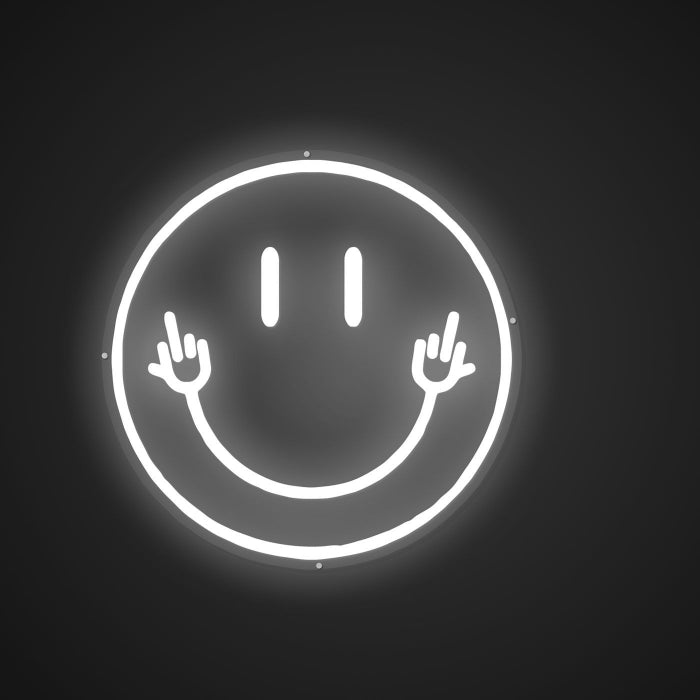 Illuminated Smiling Face Neon Glee