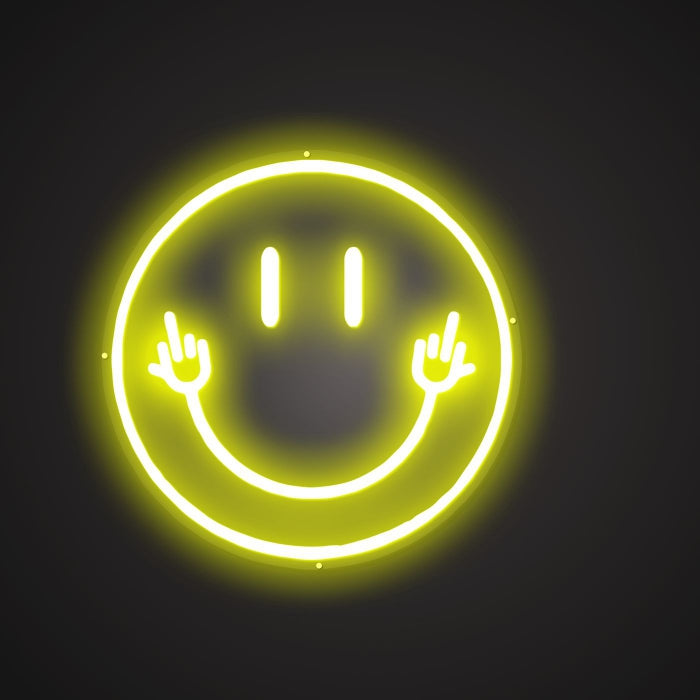 Dazzling Neon Happy Look Sign