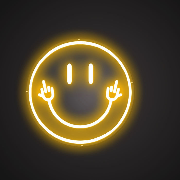 Neon Visual of the Beaming Visage