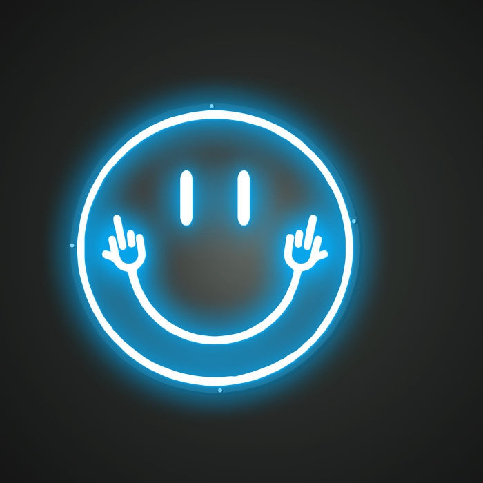 Smiling face Neon Illumination of Positivity