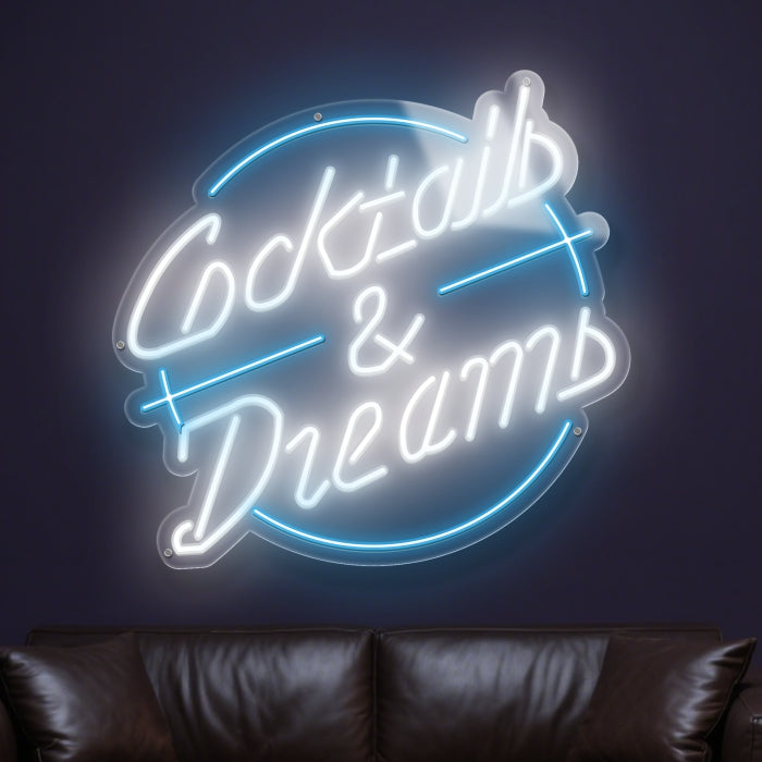 Cocktails Dreams Neon Sign