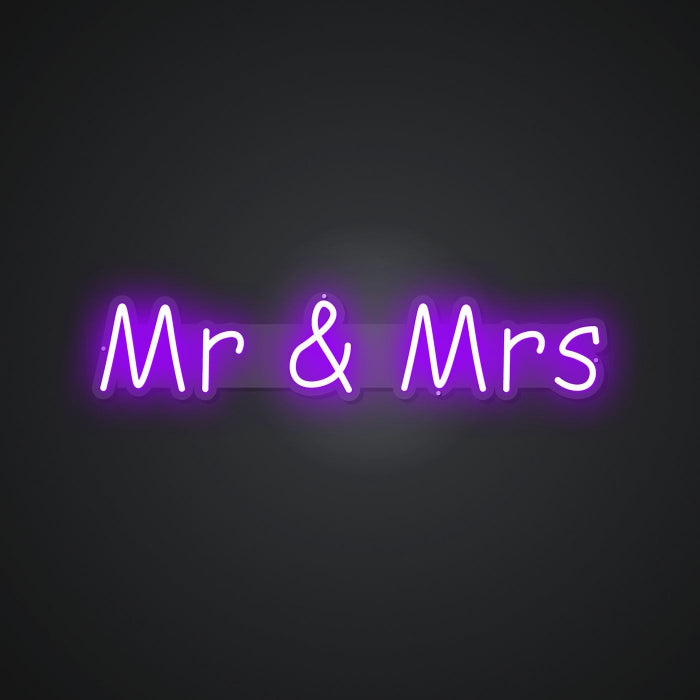 Glowing Neon Wedded Bliss Display