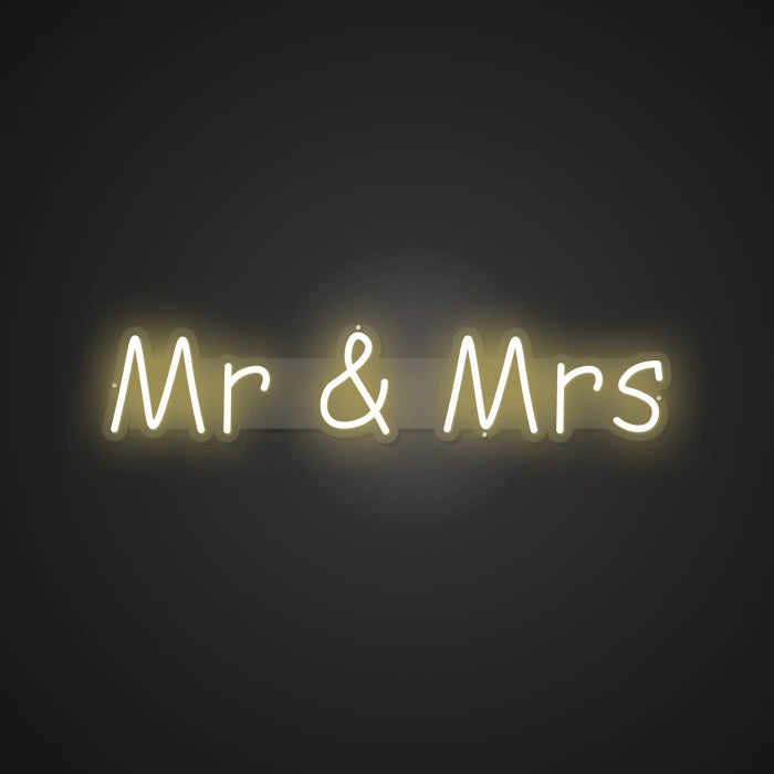 Illuminated Mr & Mrs Neon Harmony