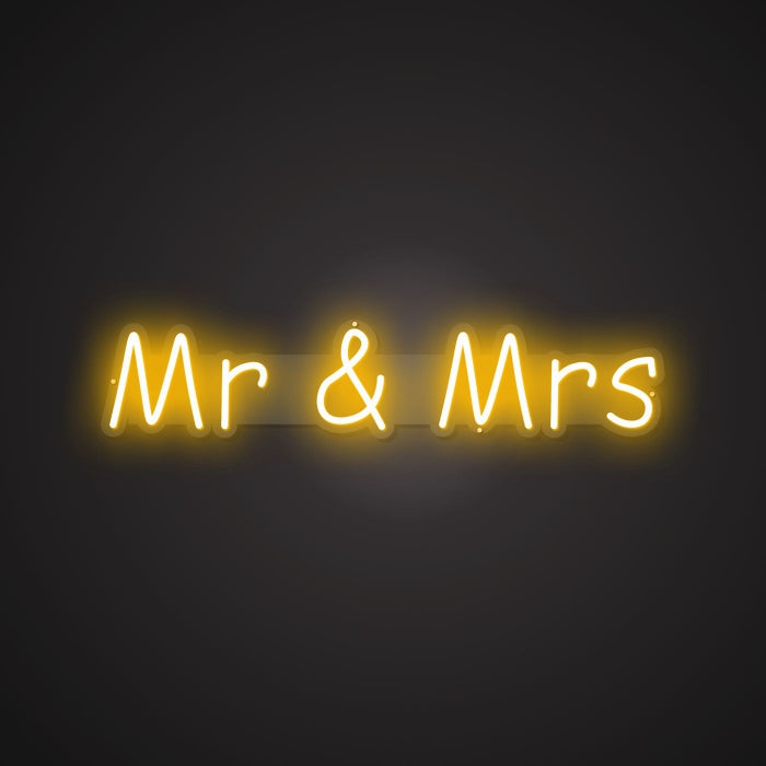 Dazzling Neon Wedded Couple Sign
