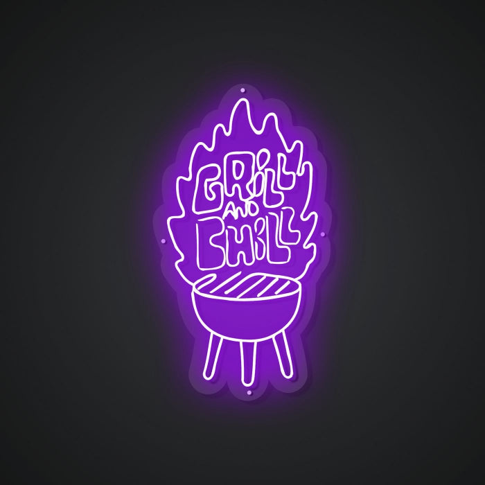 Glowing Neon Charred Delight Display