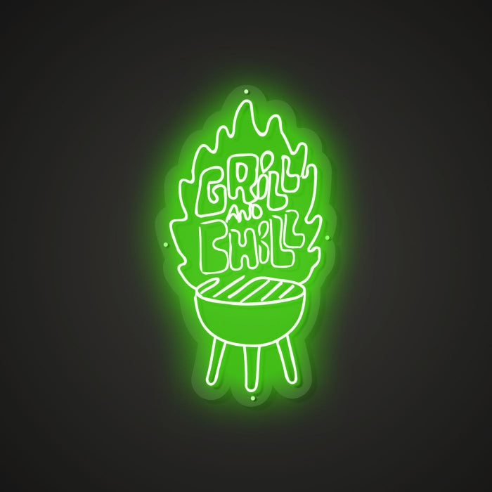 Barbecued Meat Neon Illumination
