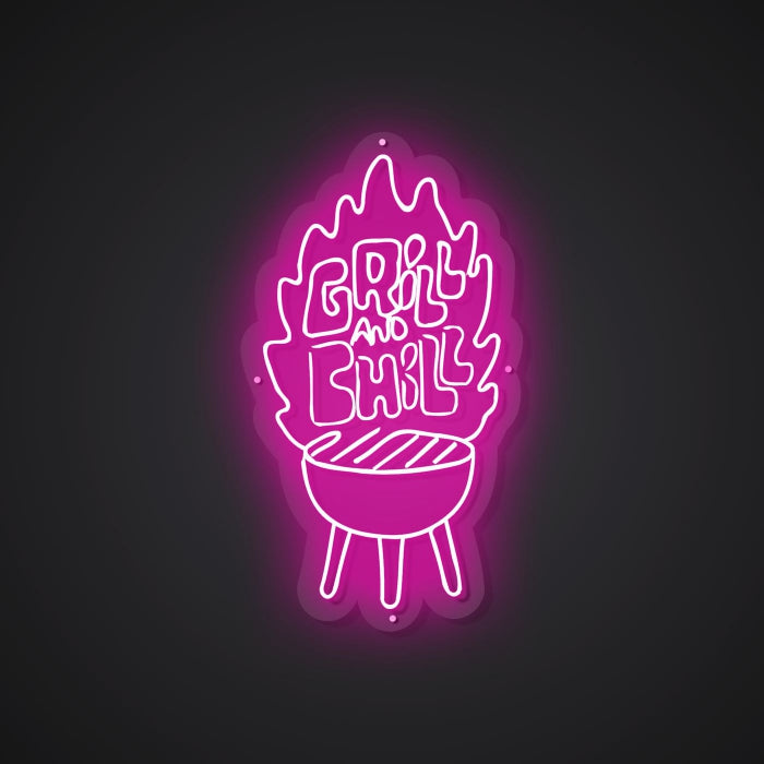 Radiant Neon Barbecued Meat Glow