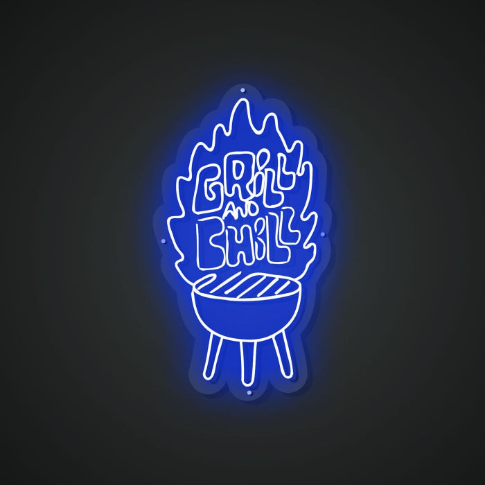 Glistening Neon Grilled Fare Indicator