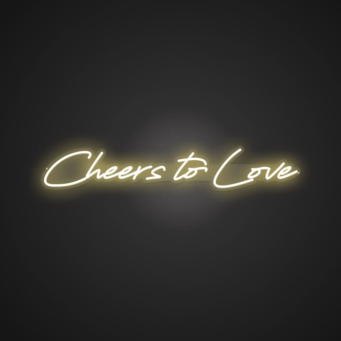 Illuminated Cheers to Love Neon Festivity