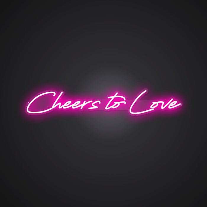 Neon Visual of the Joyful Toast
