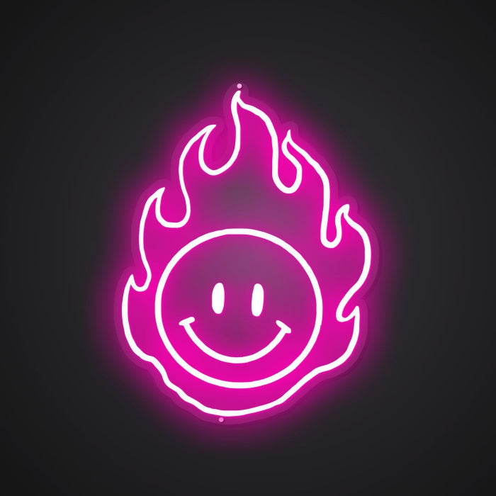 Glistening Neon Flame-lit Expression Marker