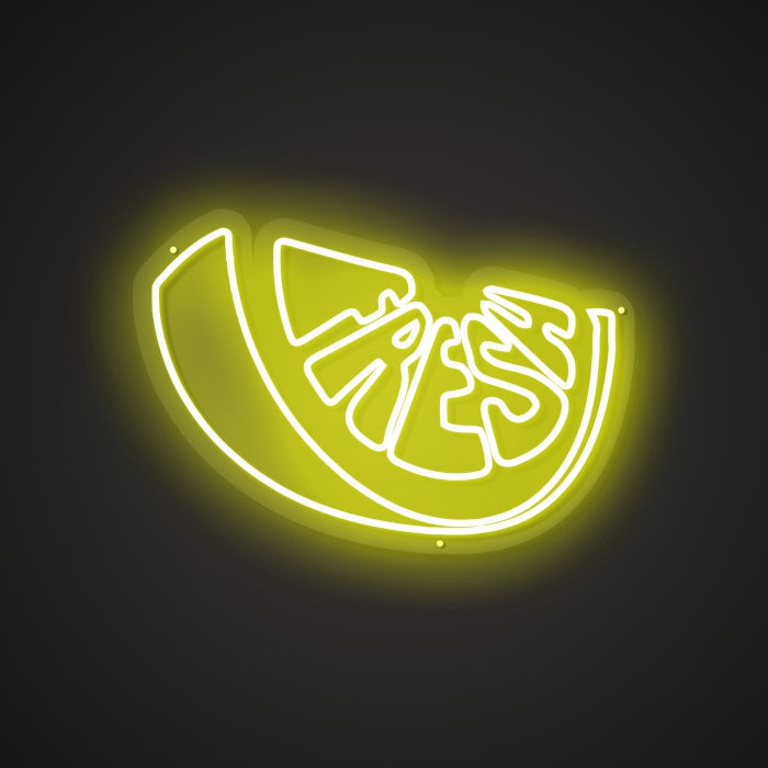 Shimmering Neon Round Fruit Showcase