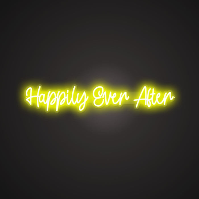 Neon-idealistic Happily Ever After Sign