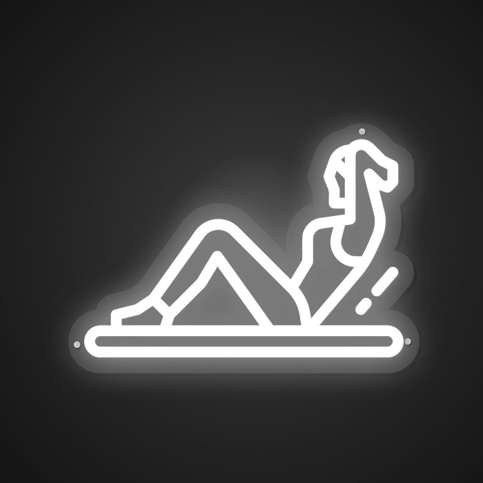 Glowing Neon Supine Position Display