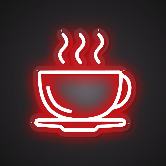 Neon Visual of Aromatic Sips