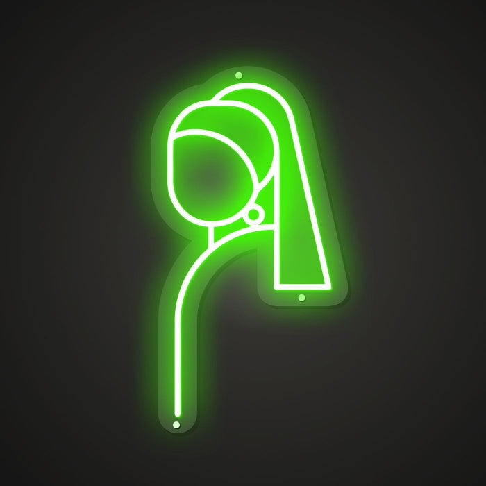 Neon-interpreted Abstract Girl with a Pearl Earring Sign