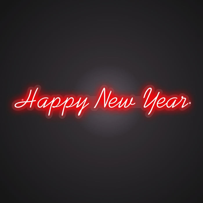 Radiant Neon Happy New Year Glow