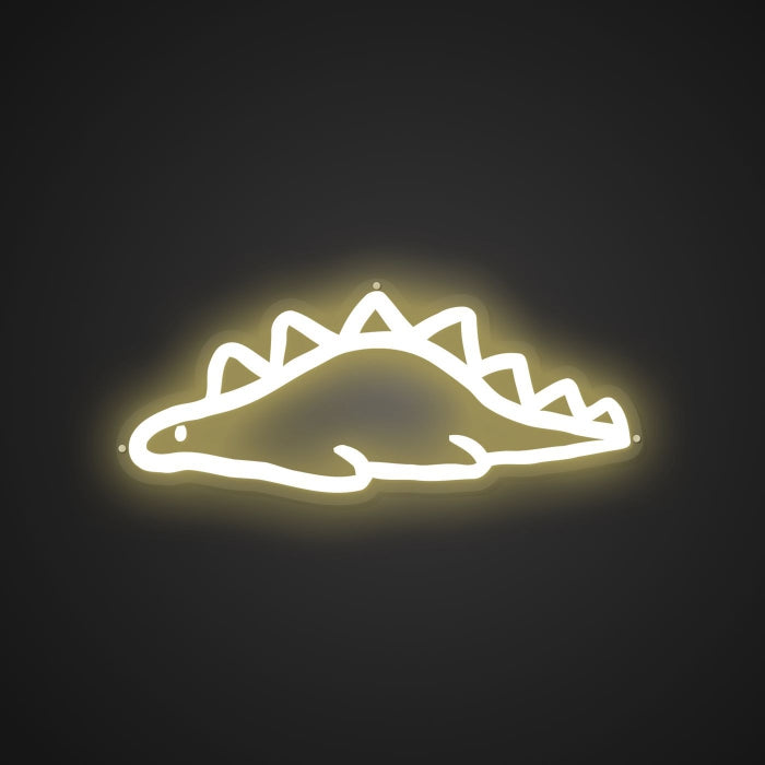 Illuminated Neon Juvenile Dino Artwork