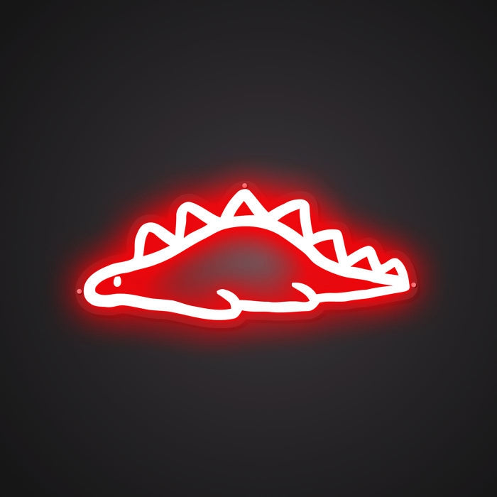Radiant Neon Sign of Mini Dinosaurs