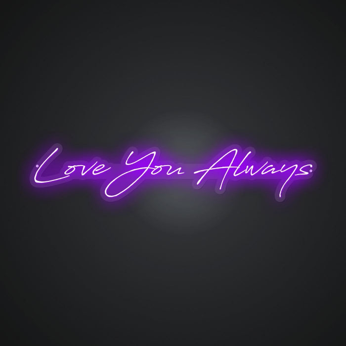 Neon Promise of Forever Love Sign