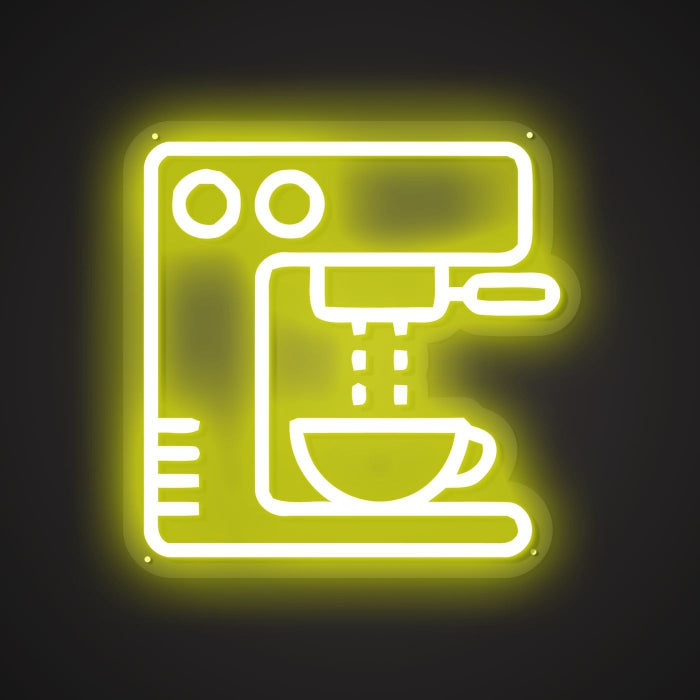 Shimmering Neon Espresso Maker Showcase