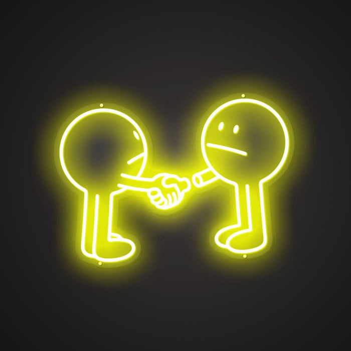 Dazzling Neon Agreement Indicator Sign