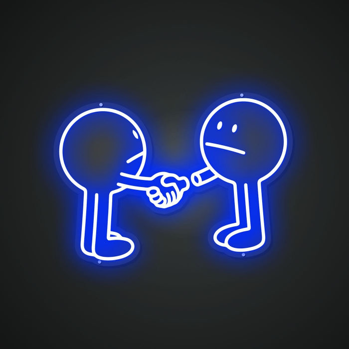 Neon Lightboard for Friendly Encounters