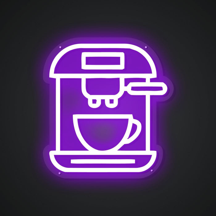 Neon-all-American Coffee Brewer Sign