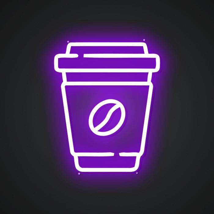 Glowing Neon Brewed Delight Display