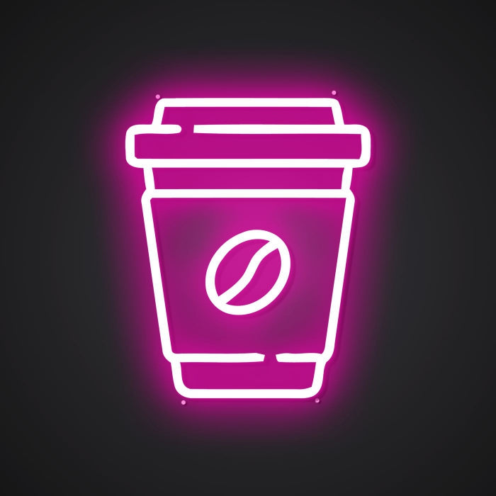 Radiant Neon Coffee Glow